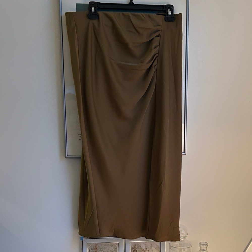 a new day Tan Pencil Skirt